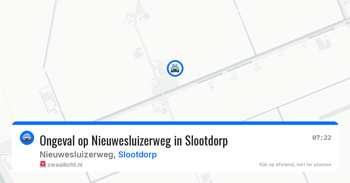 Ongeval op Nieuwesluizerweg in Slootdorp — 29 jul 2026
