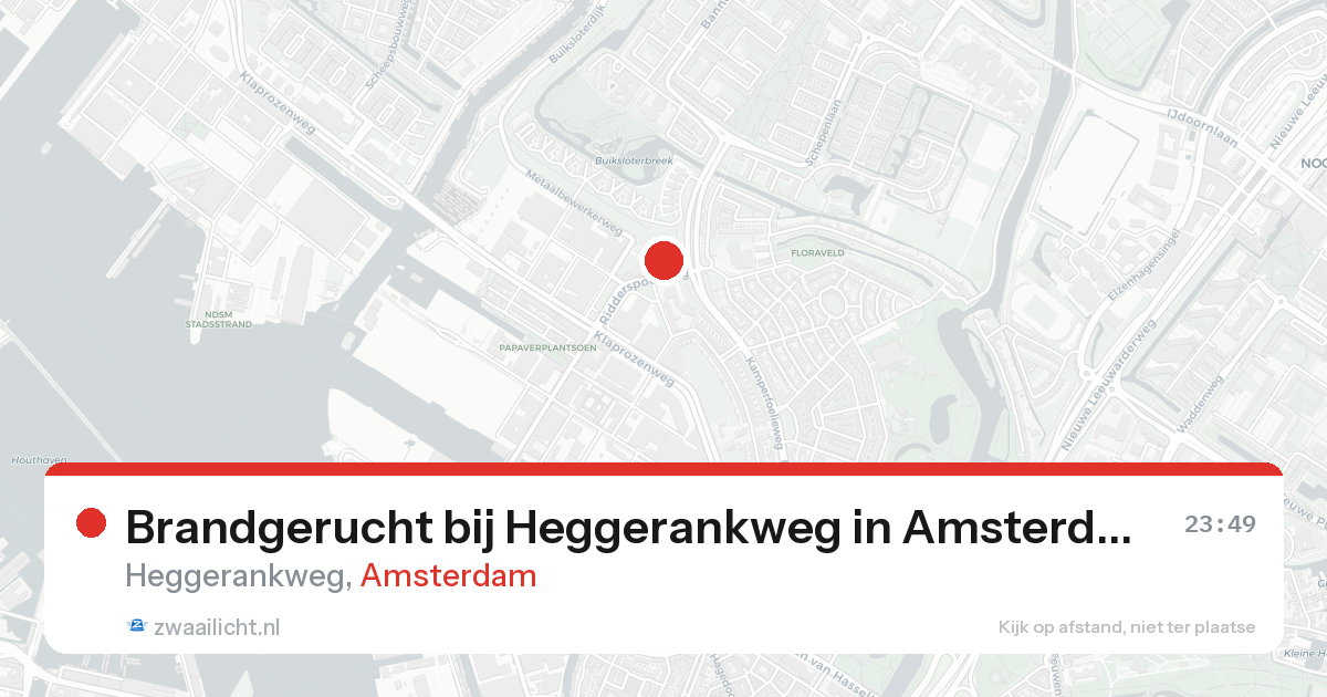 Brandgerucht bij Heggerankweg in Amsterdam — 14 jun 2026