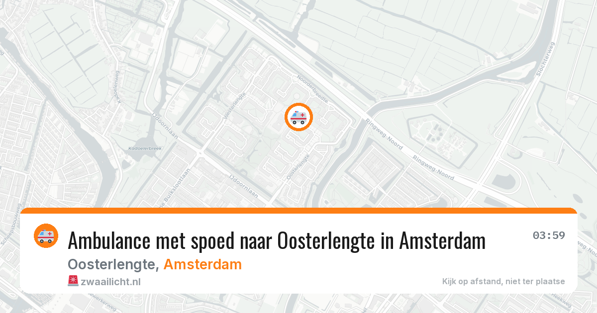 Ambulance met spoed naar Oosterlengte in Amsterdam — 3 aug 2026