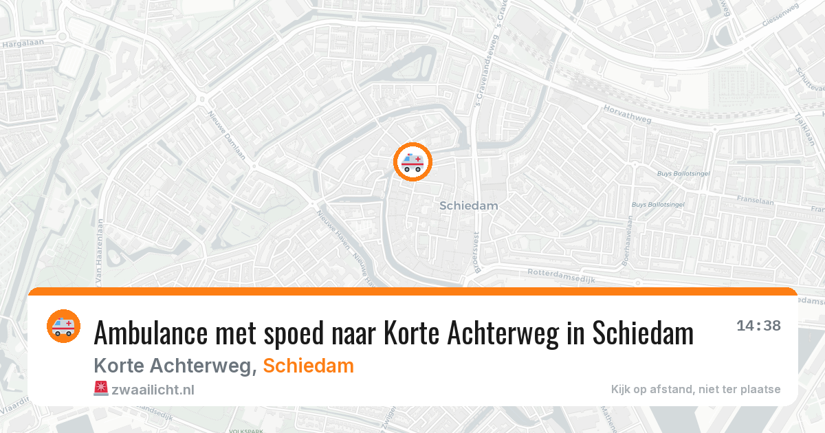 Ambulance met spoed naar Korte Achterweg in Schiedam — 15 mei 2026