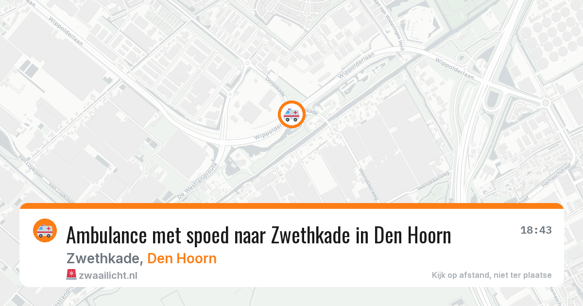 Ambulance met spoed naar Zwethkade in Den Hoorn — 10 aug 2026