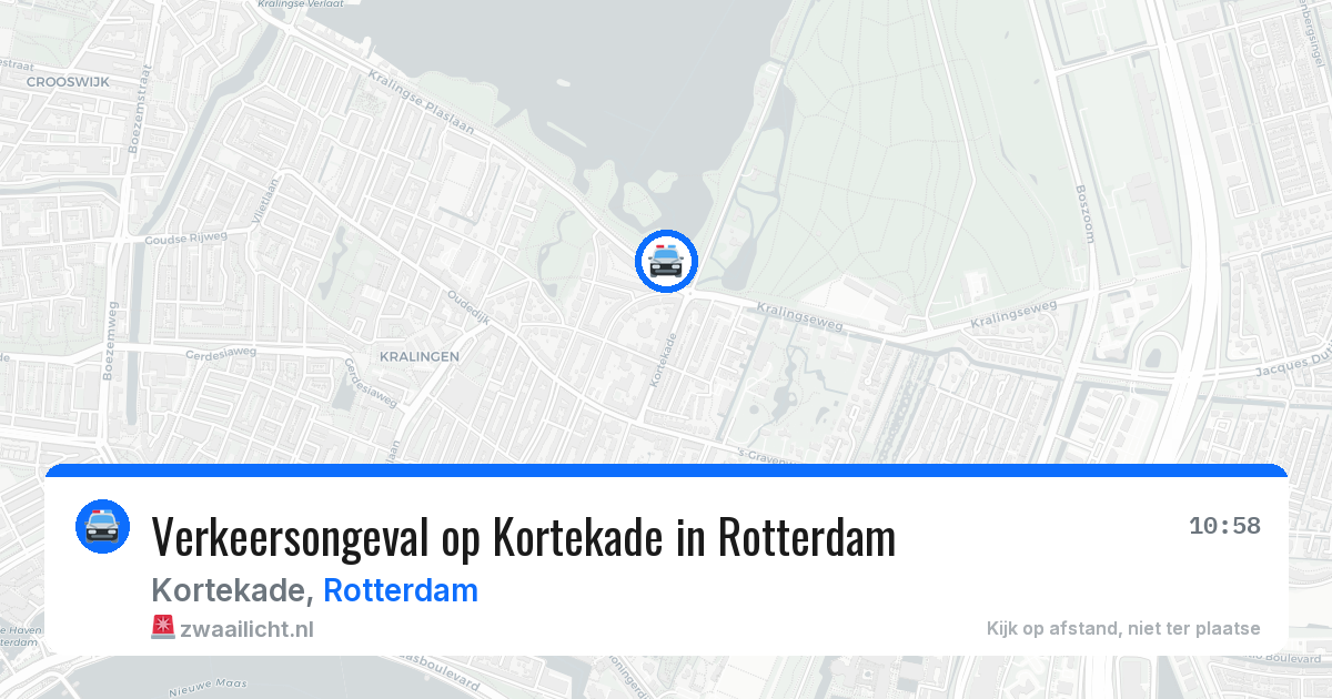 Verkeersongeval op Kortekade in Rotterdam — 11 aug 2026