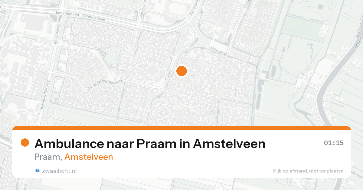 Ambulance naar Praam in Amstelveen — 16 aug 2026