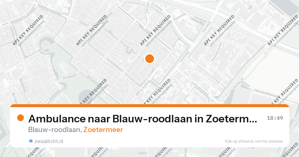 Ambulance naar Blauw-roodlaan in Zoetermeer — 26 aug 2026
