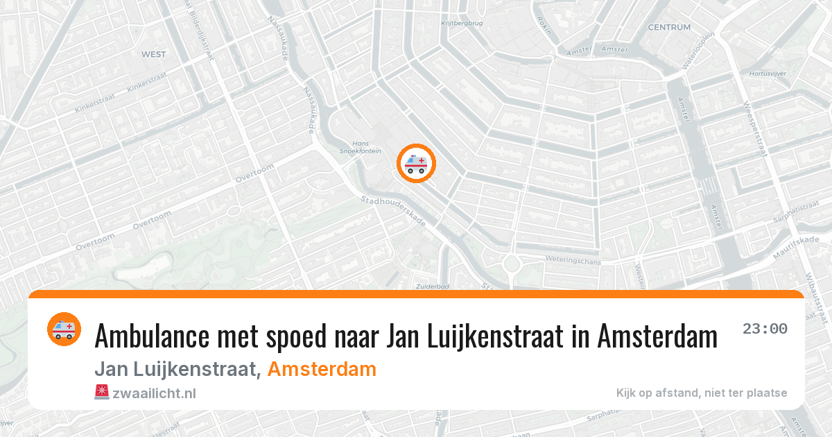 Ambulance met spoed naar Jan Luijkenstraat in Amsterdam — 15 jun 2026