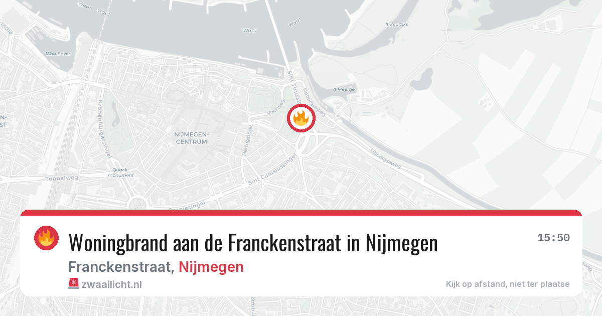 Woningbrand aan de Franckenstraat in Nijmegen — 12 feb 2026