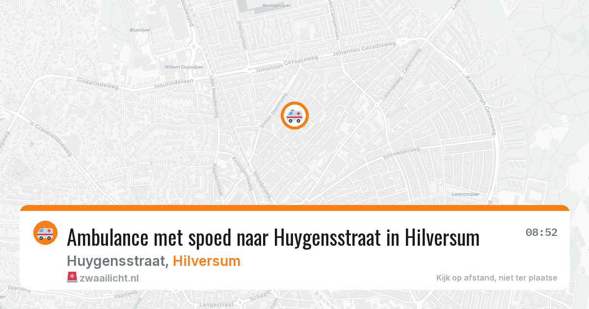 Ambulance met spoed naar Huygensstraat in Hilversum — 24 jun 2026