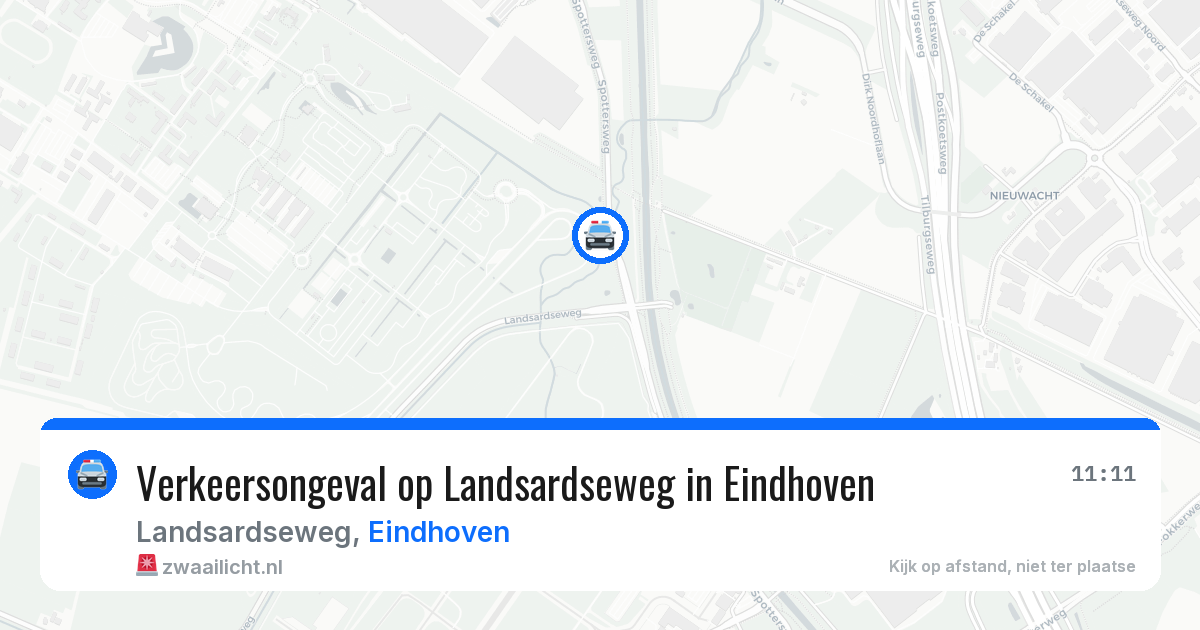 Verkeersongeval op Landsardseweg in Eindhoven — 2 aug 2026