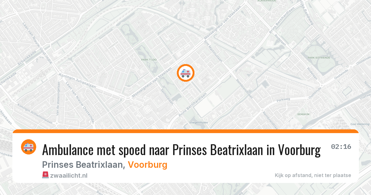 Ambulance met spoed naar Prinses Beatrixlaan in Voorburg — 12 feb 2026