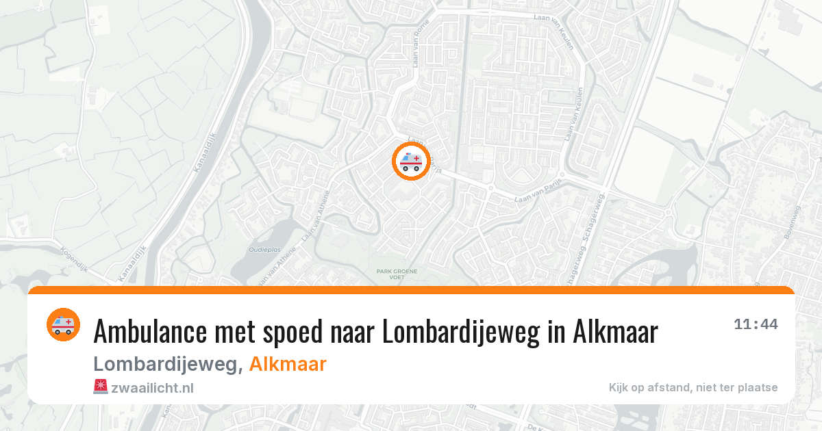 Ambulance met spoed naar Lombardijeweg in Alkmaar — 24 jan 2026