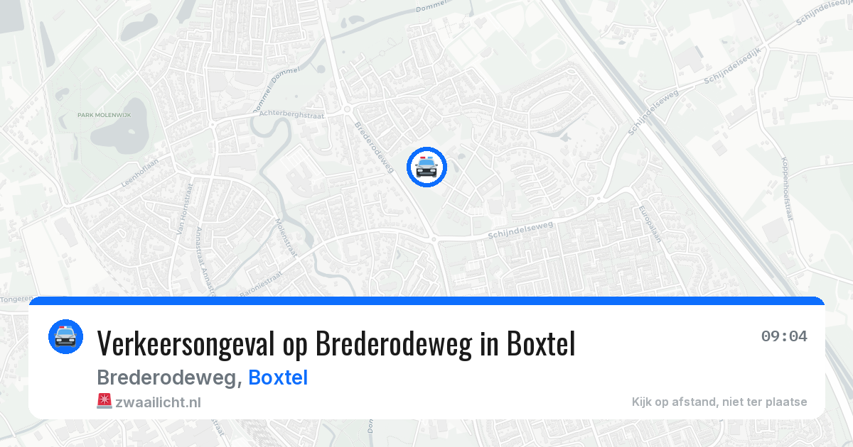 Verkeersongeval op Brederodeweg in Boxtel — 13 jun 2026