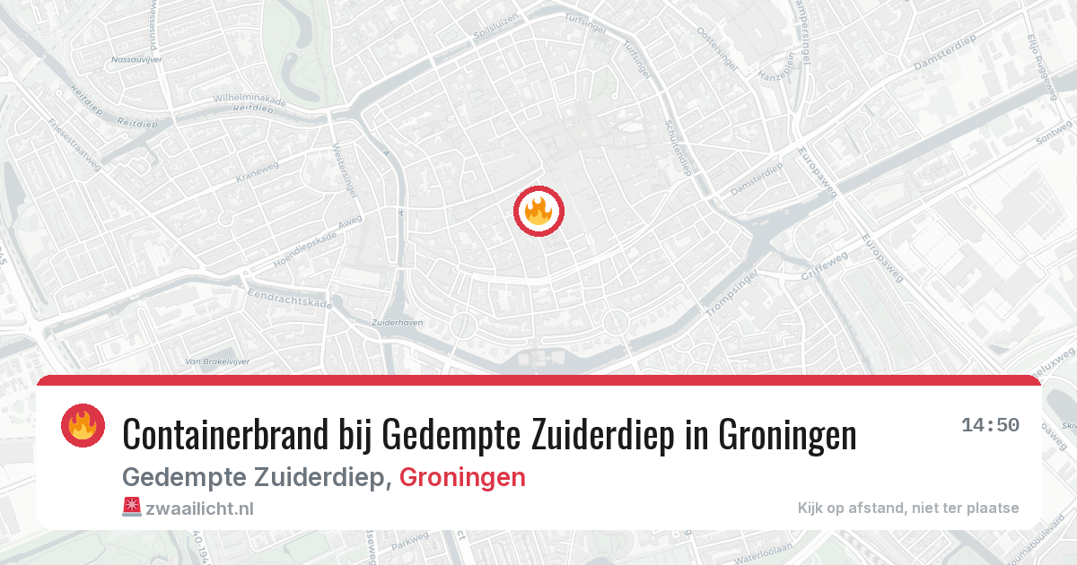 Containerbrand bij Gedempte Zuiderdiep in Groningen — 6 mei 2026