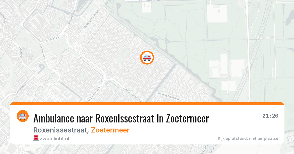 Ambulance naar Roxenissestraat in Zoetermeer — 12 aug 2026