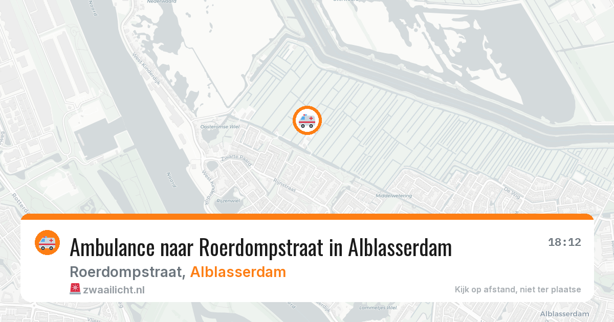 Ambulance naar Roerdompstraat in Alblasserdam — 20 jun 2026