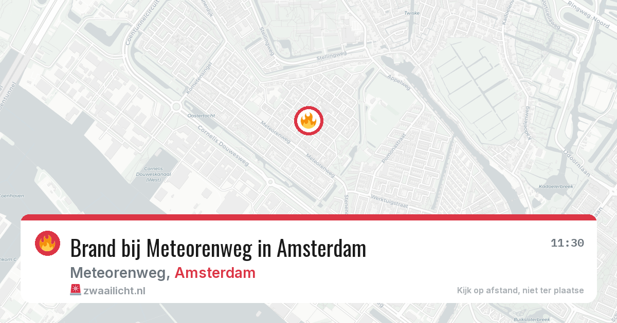 Brand bij Meteorenweg in Amsterdam — 12 jun 2026