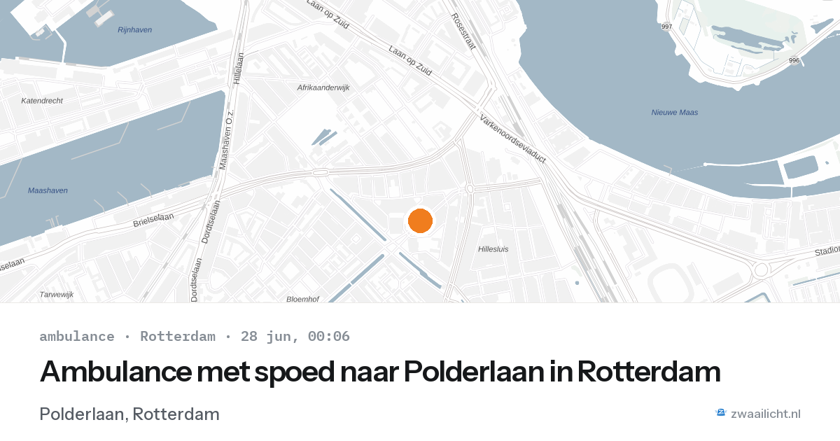 Ambulance met spoed naar Polderlaan in Rotterdam — 27 jun 2026