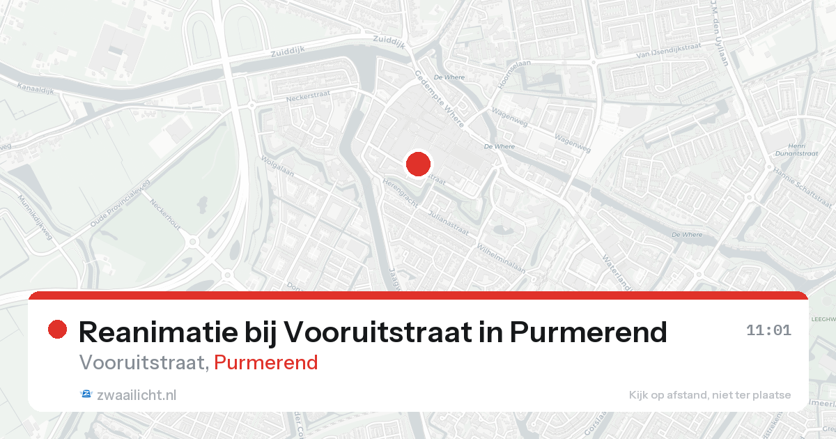 Reanimatie bij Vooruitstraat in Purmerend — 23 aug 2026