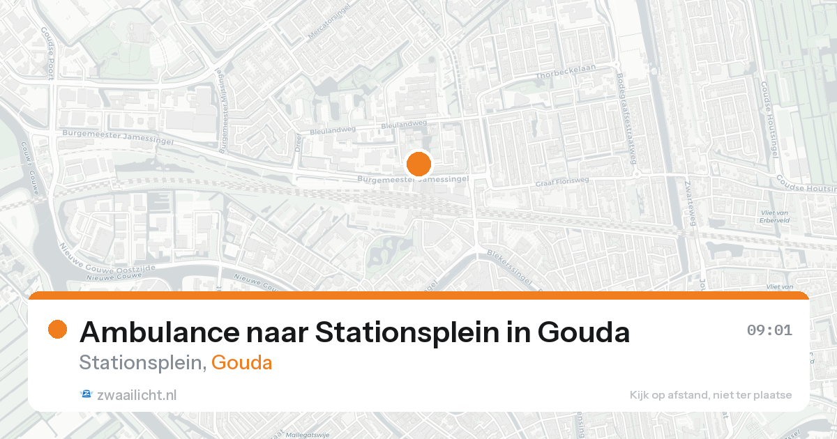 Ambulance naar Stationsplein in Gouda — 9 mrt 2026