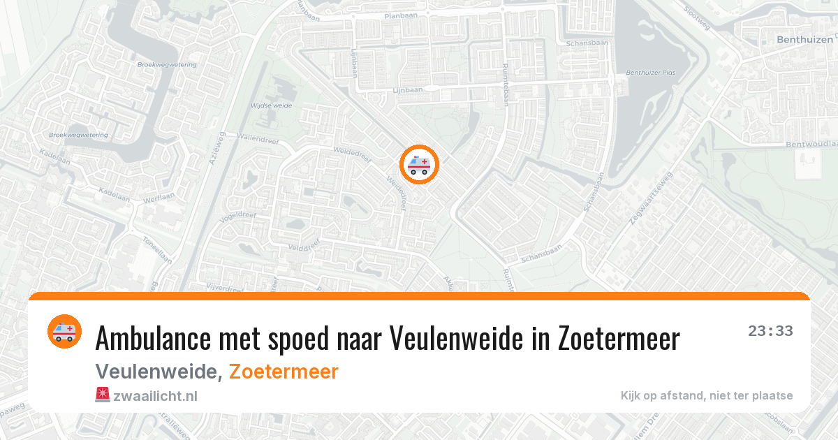 Ambulance met spoed naar Veulenweide in Zoetermeer — 2 aug 2026