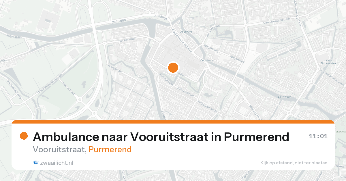 Ambulance naar Vooruitstraat in Purmerend — 23 aug 2026