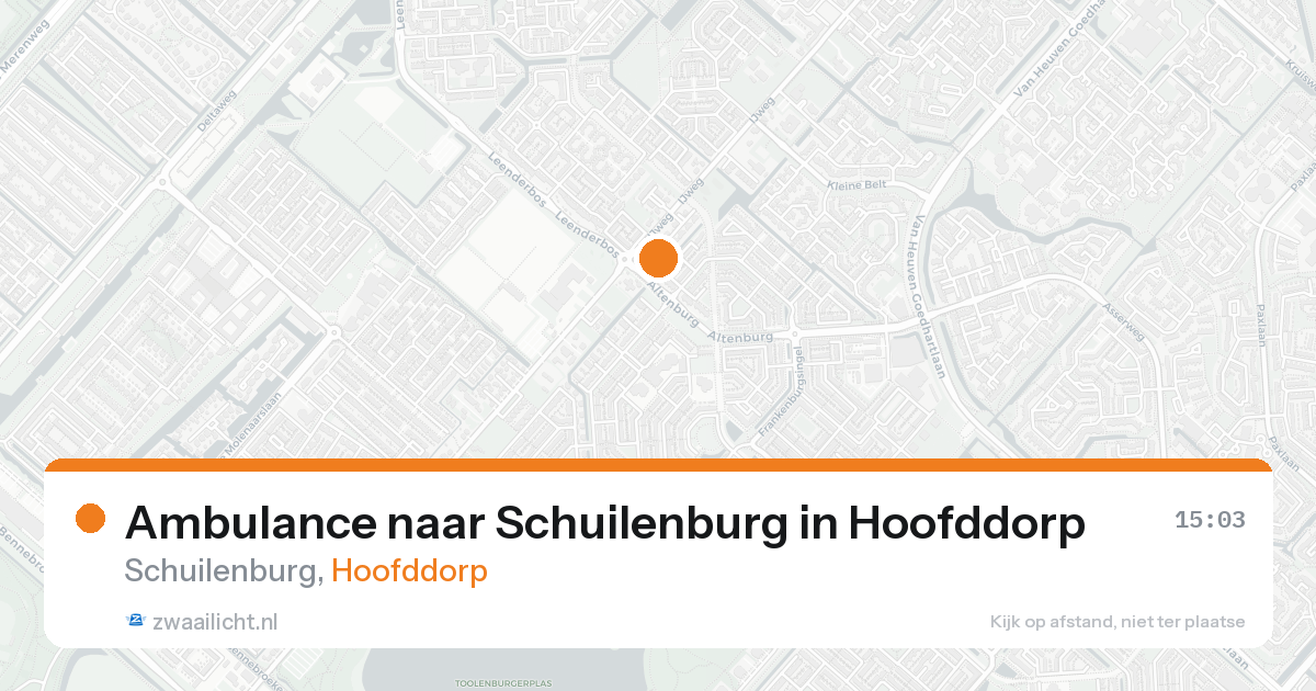 Ambulance naar Schuilenburg in Hoofddorp — 22 mei 2026