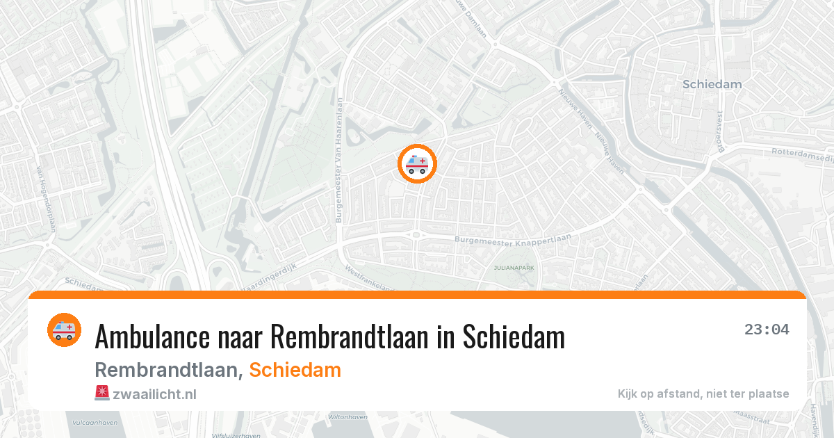 Ambulance naar Rembrandtlaan in Schiedam — 11 jul 2026