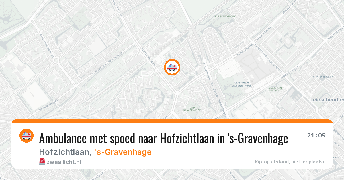 Ambulance met spoed naar Hofzichtlaan in 's-Gravenhage — 19 feb 2026