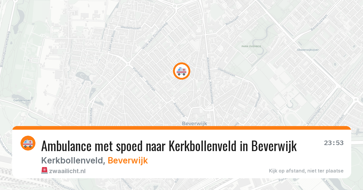 Ambulance met spoed naar Kerkbollenveld in Beverwijk — 8 jun 2026
