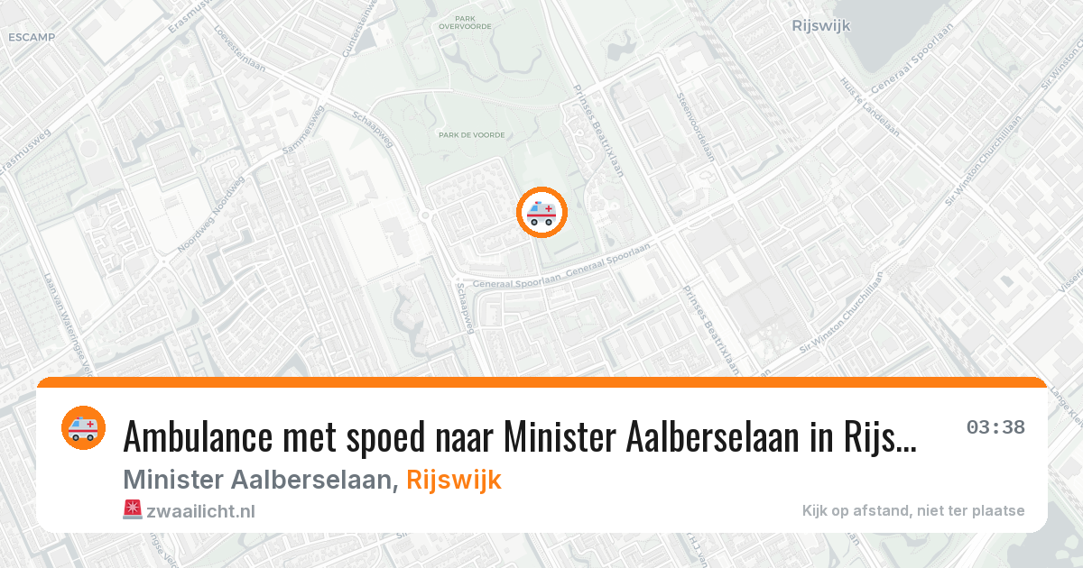 Ambulance met spoed naar Minister Aalberselaan in Rijswijk — 3 mei 2026