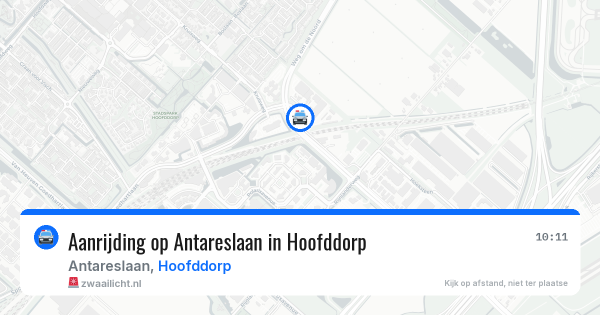 Aanrijding op Antareslaan in Hoofddorp — 25 mei 2026