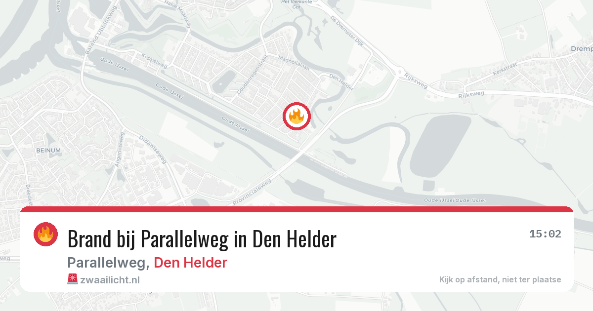 Brand bij Parallelweg in Den Helder — 31 mei 2026