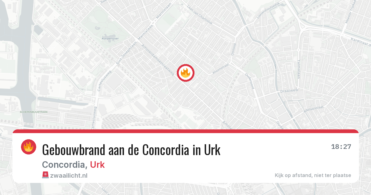 Gebouwbrand aan de Concordia in Urk — 17 jan 2026