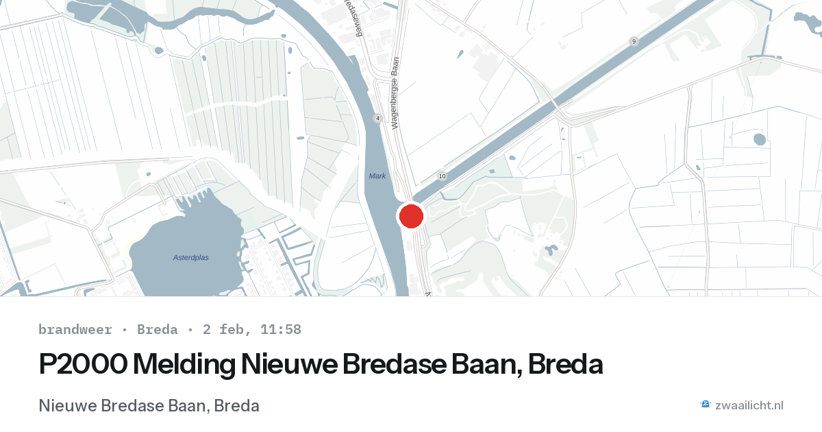 P2000 Melding Nieuwe Bredase Baan, Breda — 2 feb 2026