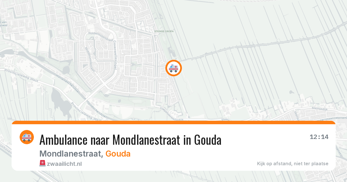 Ambulance naar Mondlanestraat in Gouda — 1 aug 2026