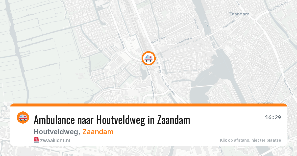 Ambulance naar Houtveldweg in Zaandam — 16 mei 2026