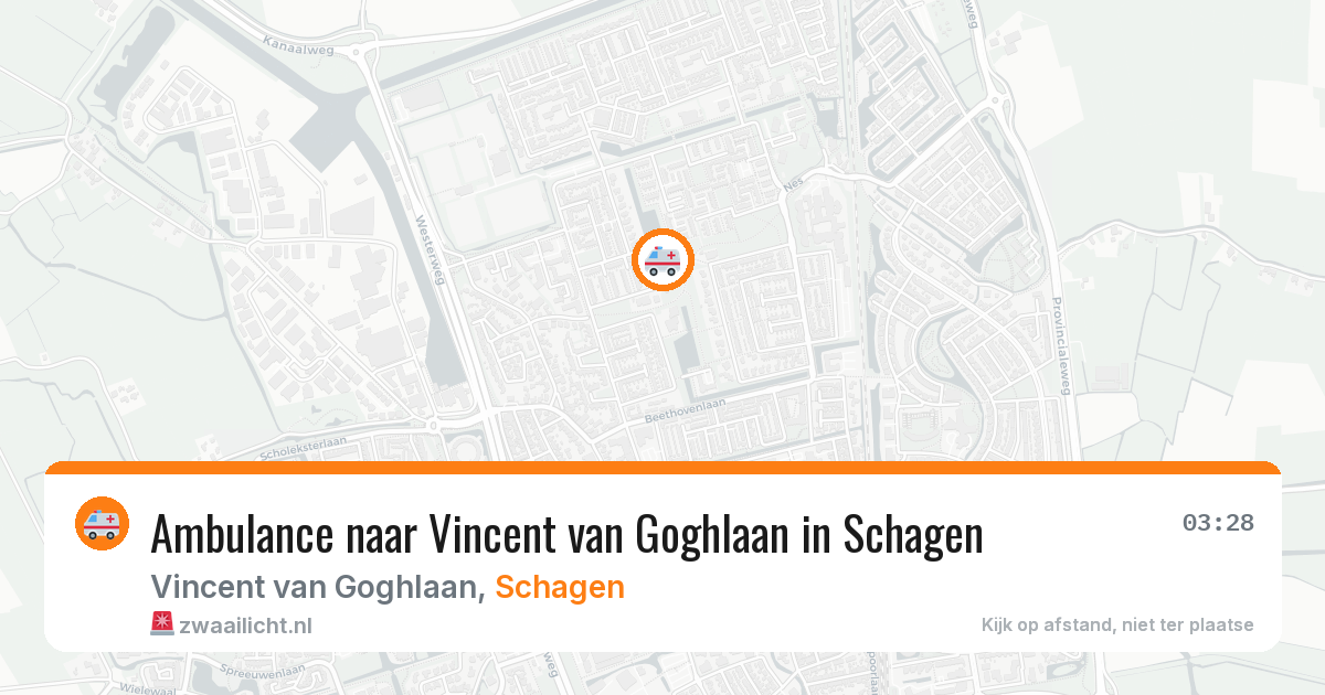 Ambulance naar Vincent van Goghlaan in Schagen — 4 mei 2026