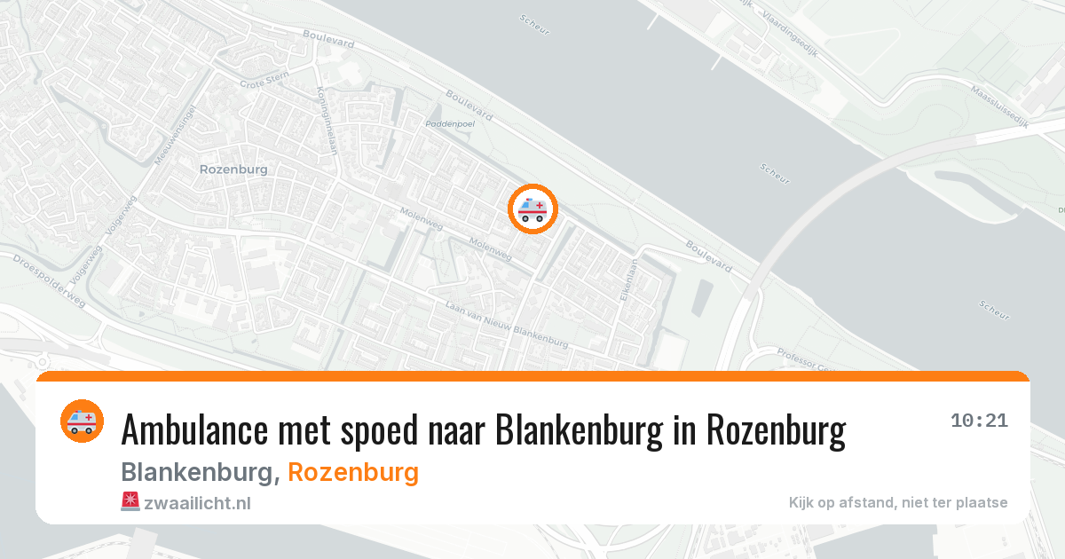 Ambulance met spoed naar Blankenburg in Rozenburg — 21 mei 2026