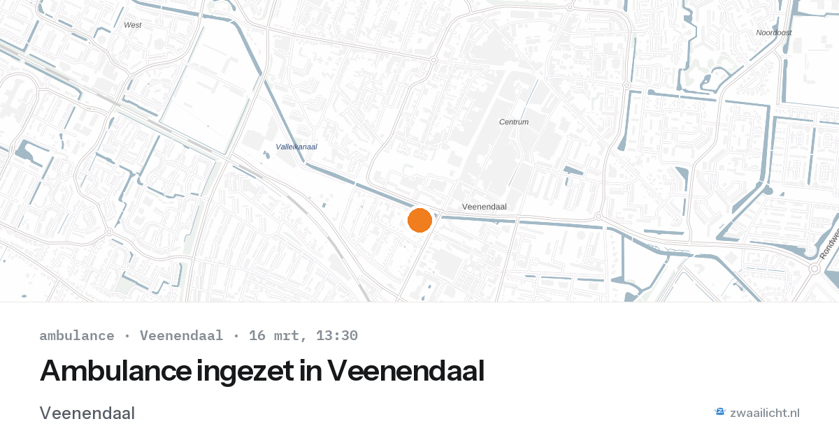 Ambulance ingezet in Veenendaal — 16 mrt 2026