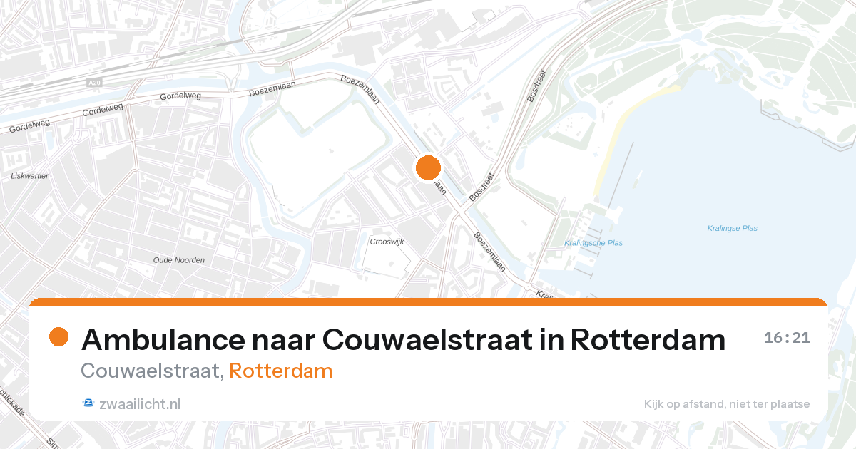 Ambulance naar Couwaelstraat in Rotterdam — 27 aug 2026