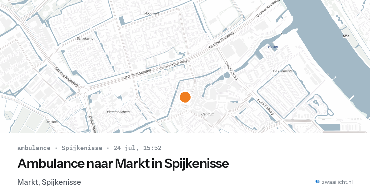 Ambulance naar Markt in Spijkenisse — 24 jul 2026