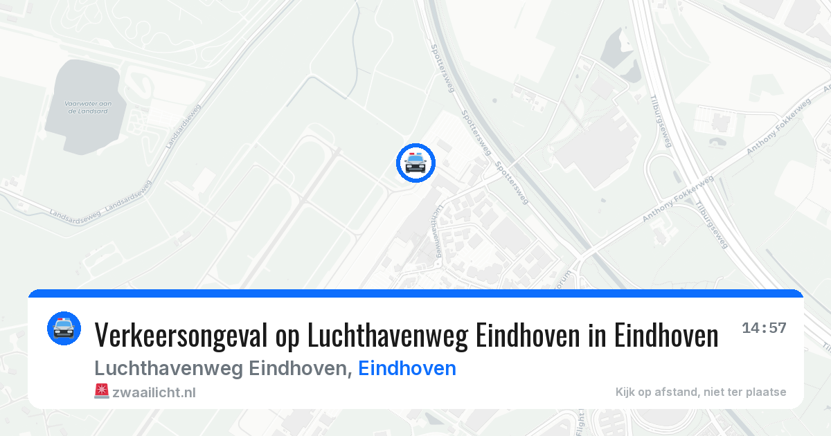 Verkeersongeval op Luchthavenweg Eindhoven in Eindhoven — 16 jul 2026
