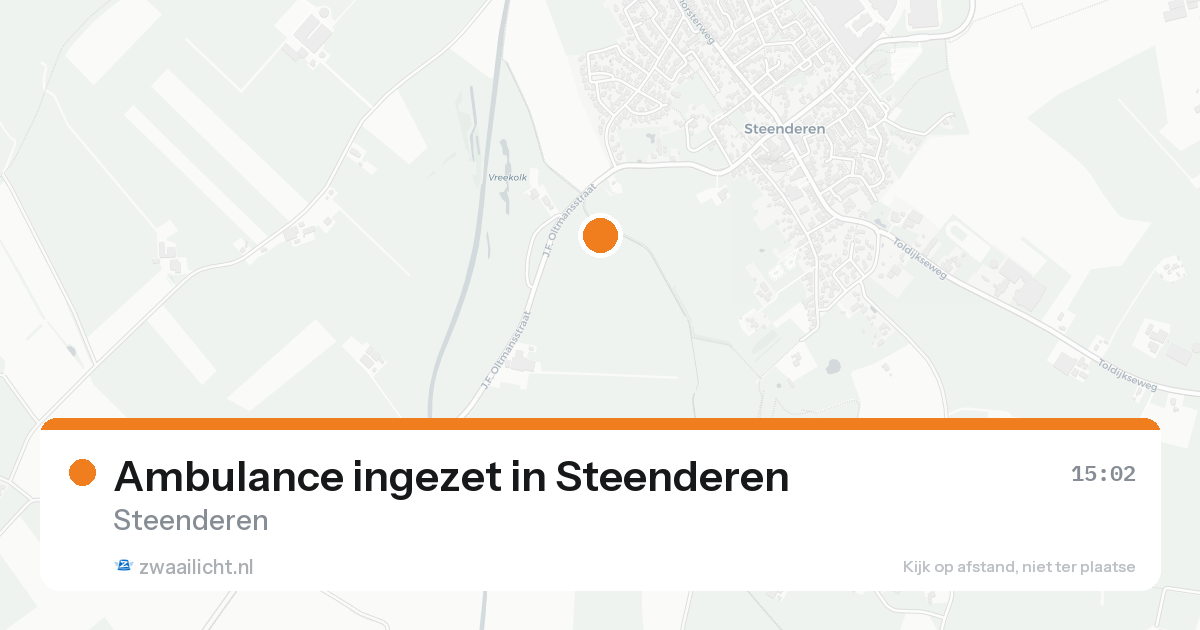 Ambulance ingezet in Steenderen — 13 aug 2026