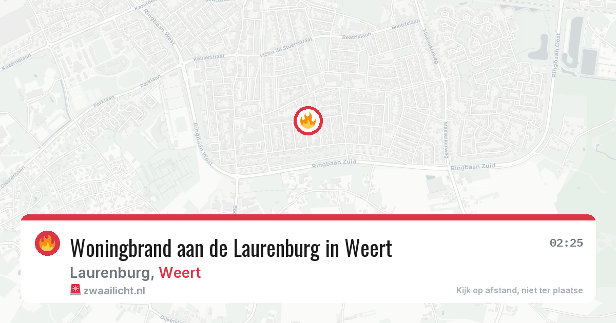 Woningbrand aan de Laurenburg in Weert — 16 feb 2026