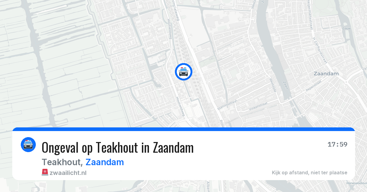 Ongeval op Teakhout in Zaandam — 29 jul 2026