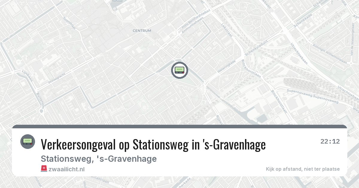 Verkeersongeval op Stationsweg in 's-Gravenhage — 9 mrt 2026