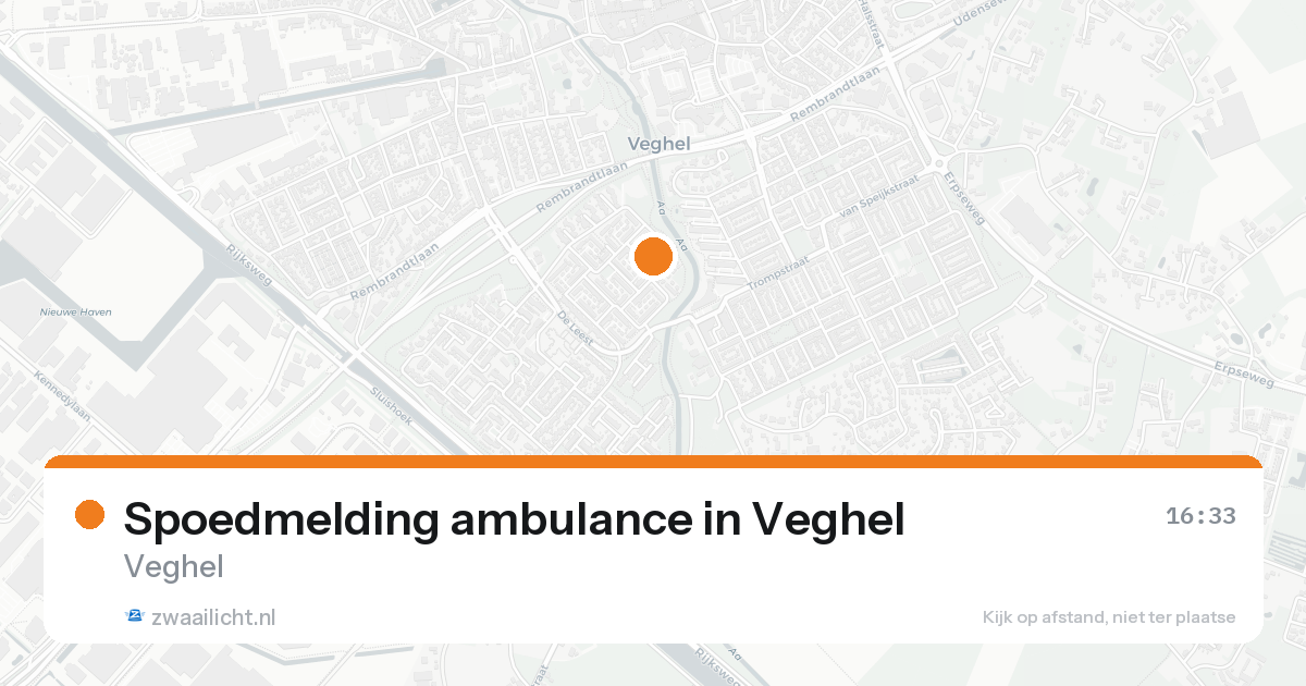 Spoedmelding ambulance in Veghel — 18 aug 2026