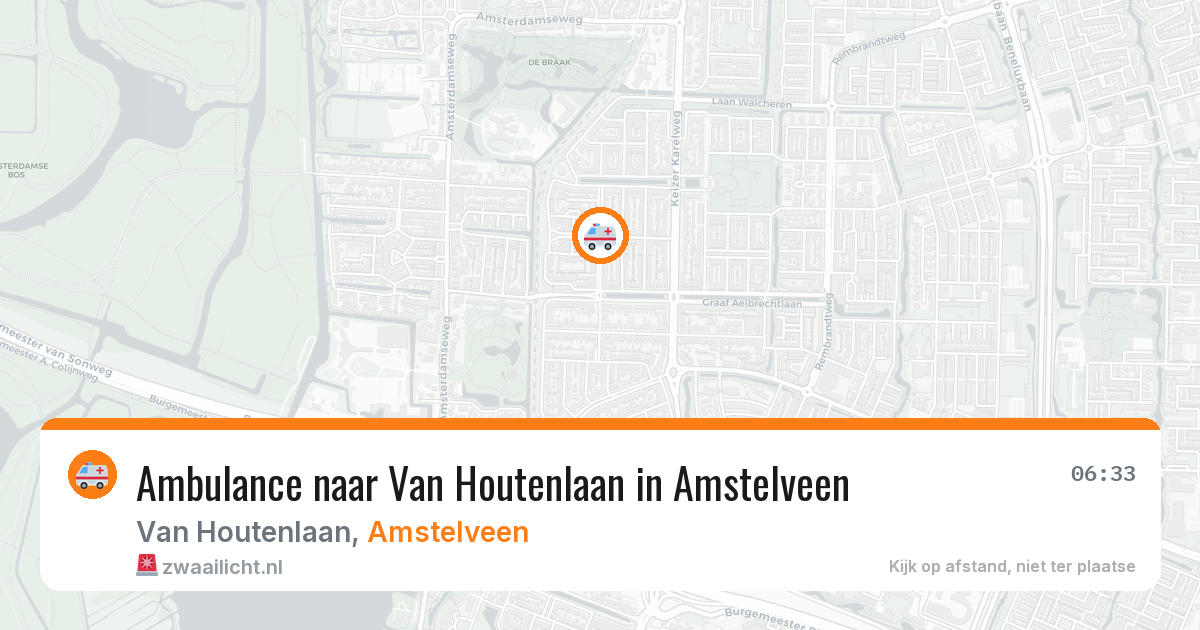 Ambulance naar Van Houtenlaan in Amstelveen — 28 jun 2026