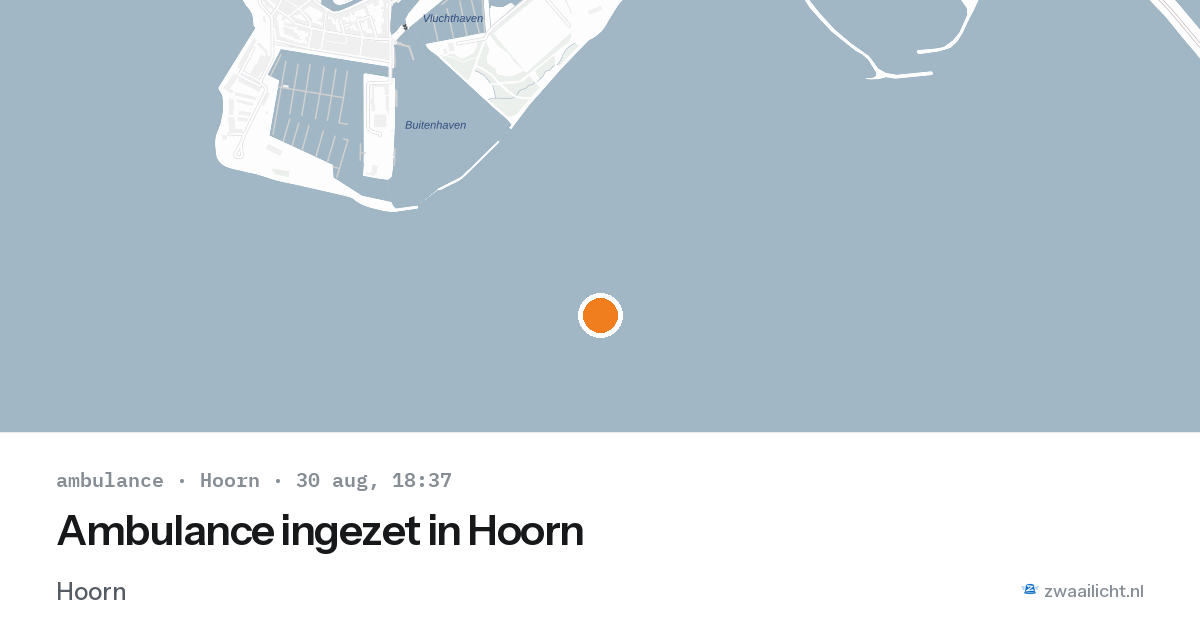 Ambulance ingezet in Hoorn — 30 aug 2026
