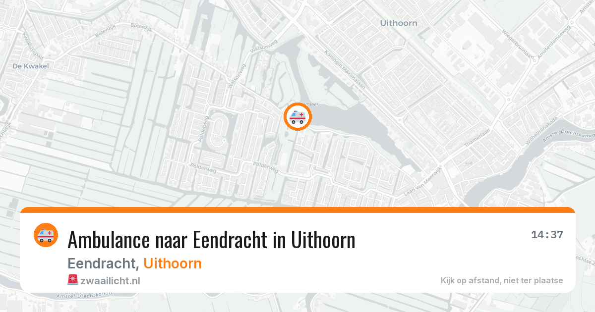 Ambulance naar Eendracht in Uithoorn — 21 mei 2026