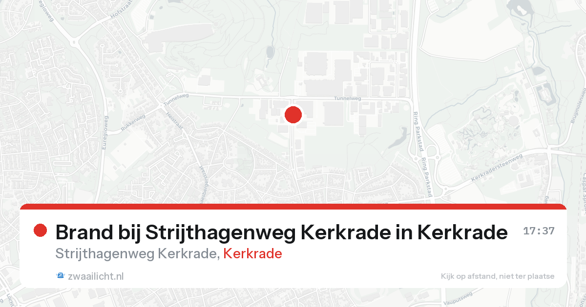 Brand bij Strijthagenweg Kerkrade in Kerkrade — 14 aug 2026